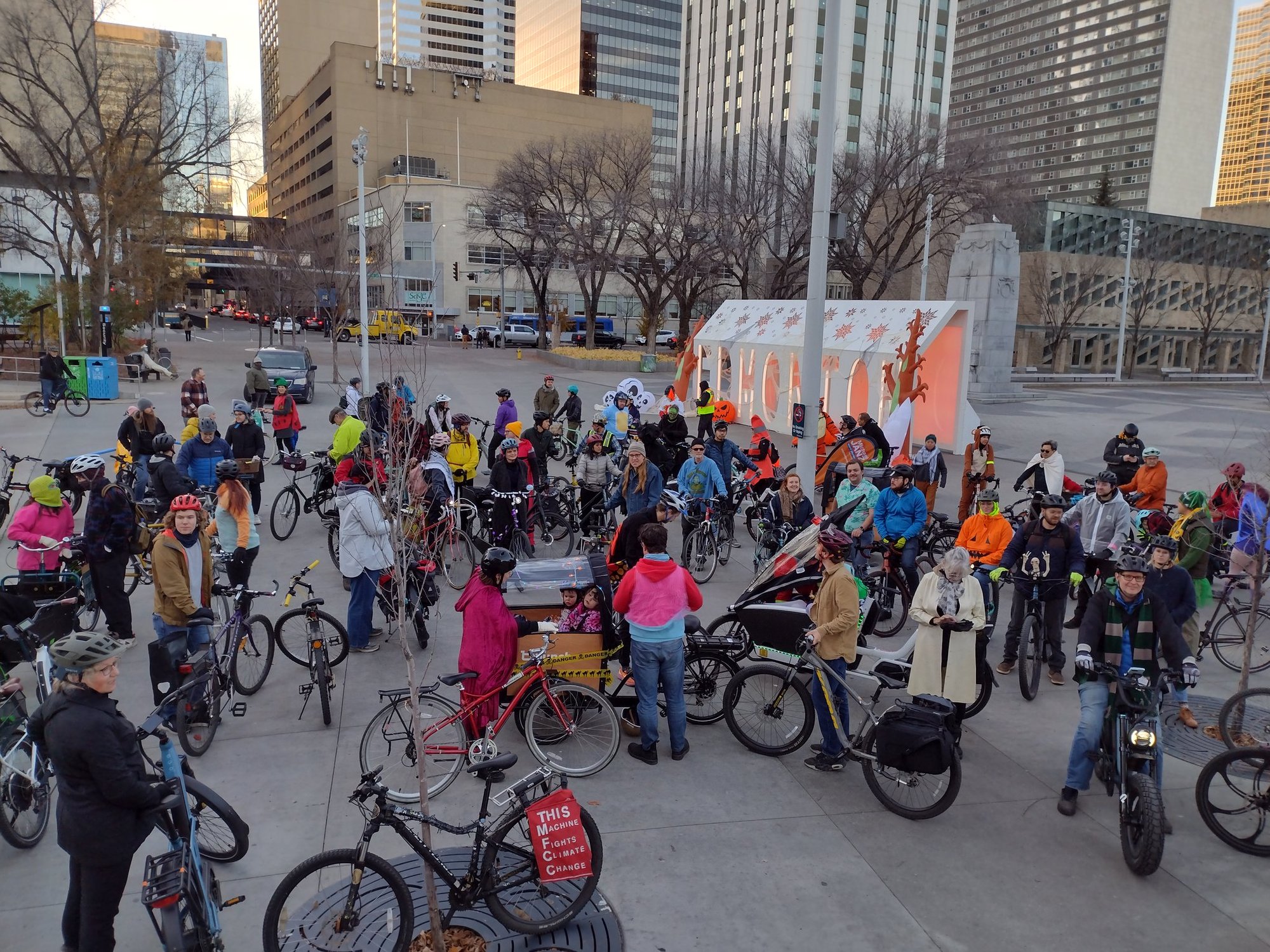 Critical Mass 2024 - Cyclists Massing Pre-Ride